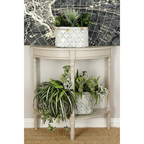 Urban Designs Serena Demilune Console Table - Light Grey