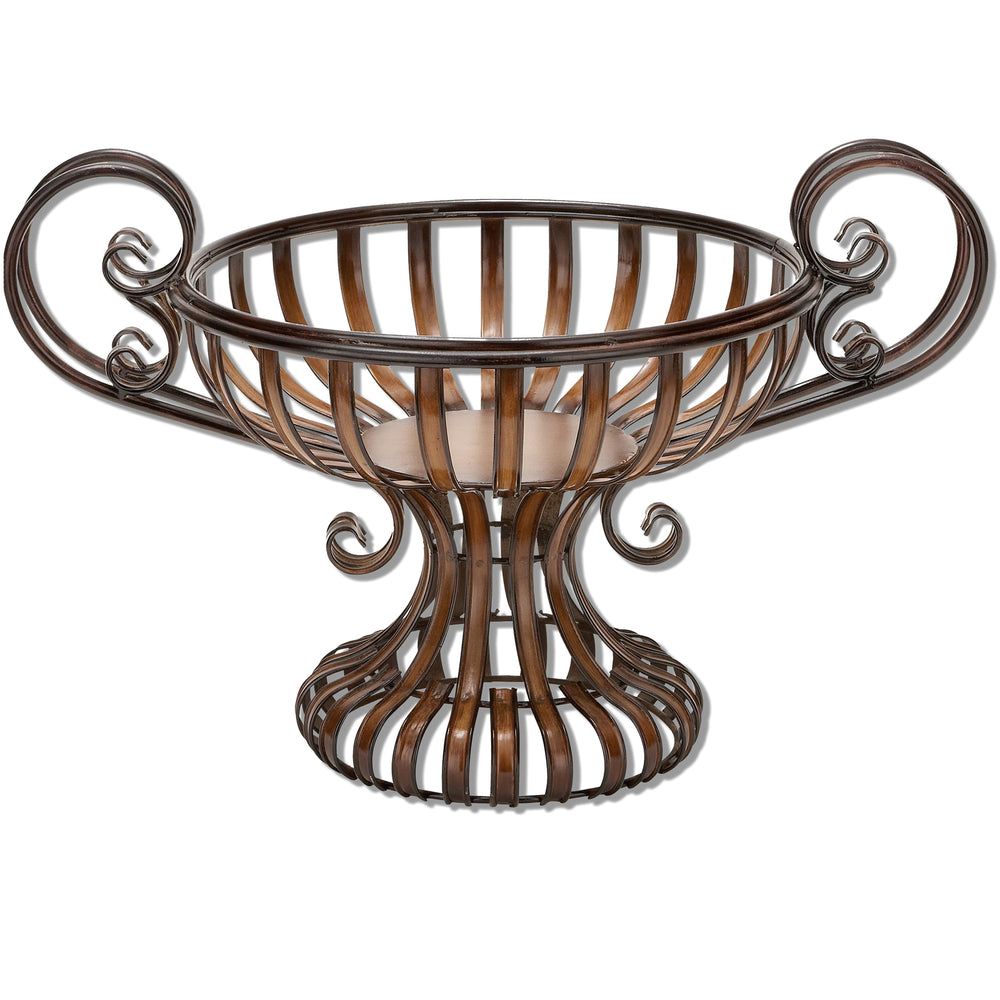 Urban Designs 16-Inch Mykonos Metal Bowl with Handles