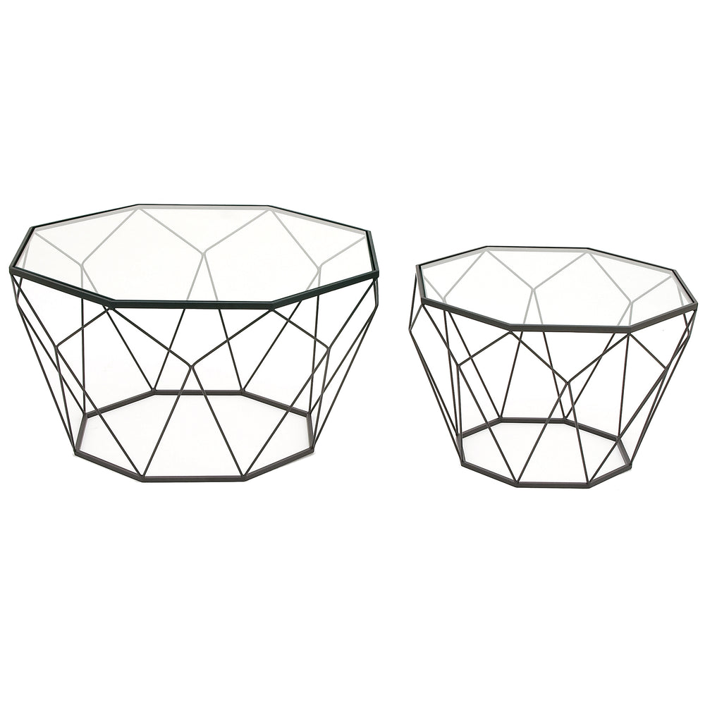 Urban Designs Modern Diamond Coffee and End Table - Set of 2