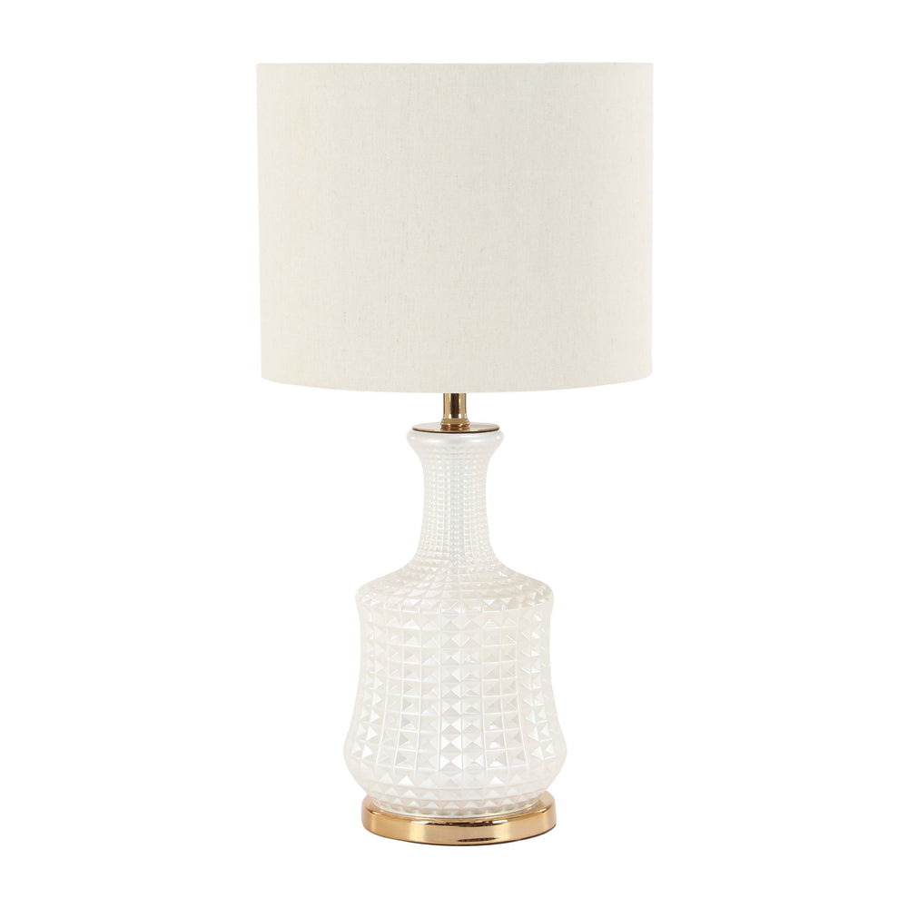 Urban Designs Carmel Gloss White and Gold Table Lamp