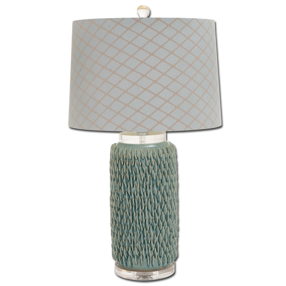 Urban Designs Handcrafted Ceramic Table Lamp - Seafoam Green