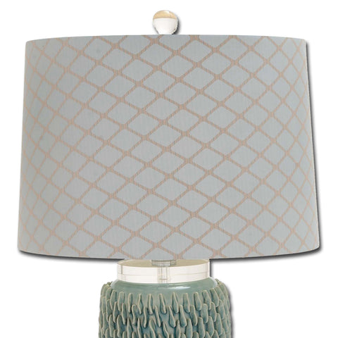 Urban Designs Handcrafted Ceramic Table Lamp - Seafoam Green