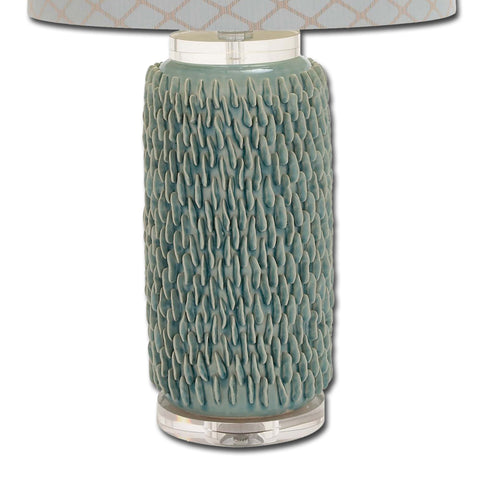 Urban Designs Handcrafted Ceramic Table Lamp - Seafoam Green