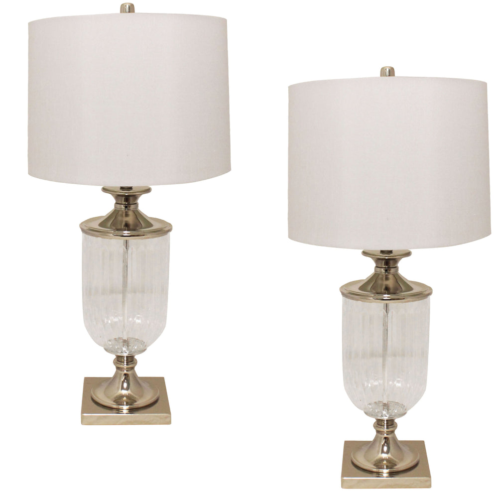 Urban Designs Daria 34" Tall Glass Table Lamp - Set of 2