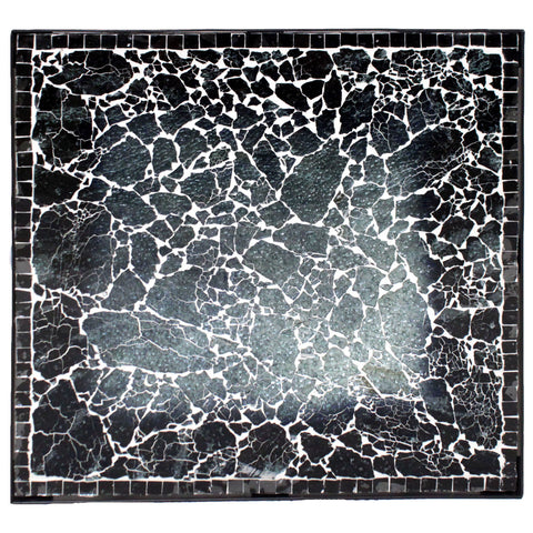 Urban Designs Cracked Black Mosaic Square Accent Table