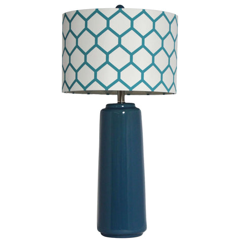 Urban Designs 2-Piece Ceramic Table Lamp with Honeycomb Shade