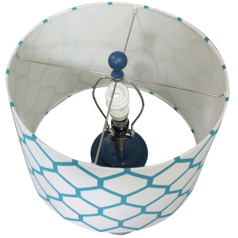 Urban Designs 2-Piece Ceramic Table Lamp with Honeycomb Shade