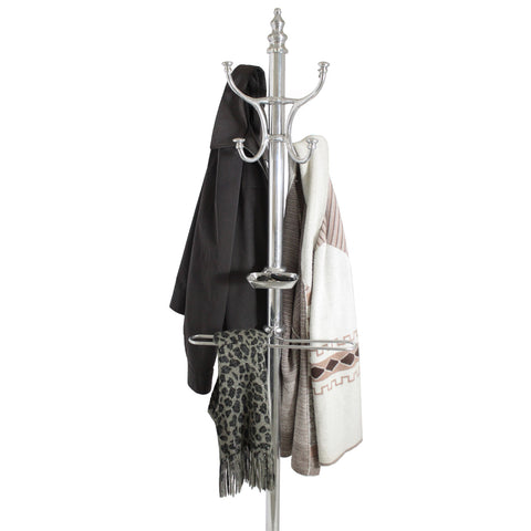 Urban Designs 70-Inch Aluminum Coat Rack - Silver