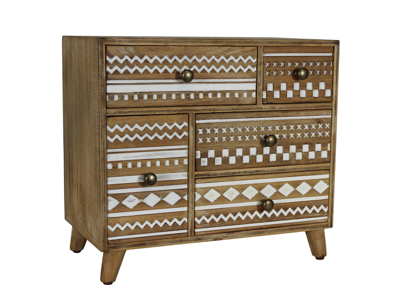 Urban Designs Basic Art 5-Drawer Wood Jewelry Box