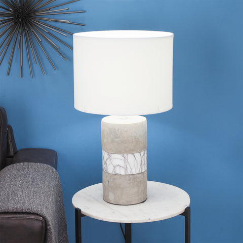 Urban Designs Elegant Concrete 24-inch Table Lamp Set
