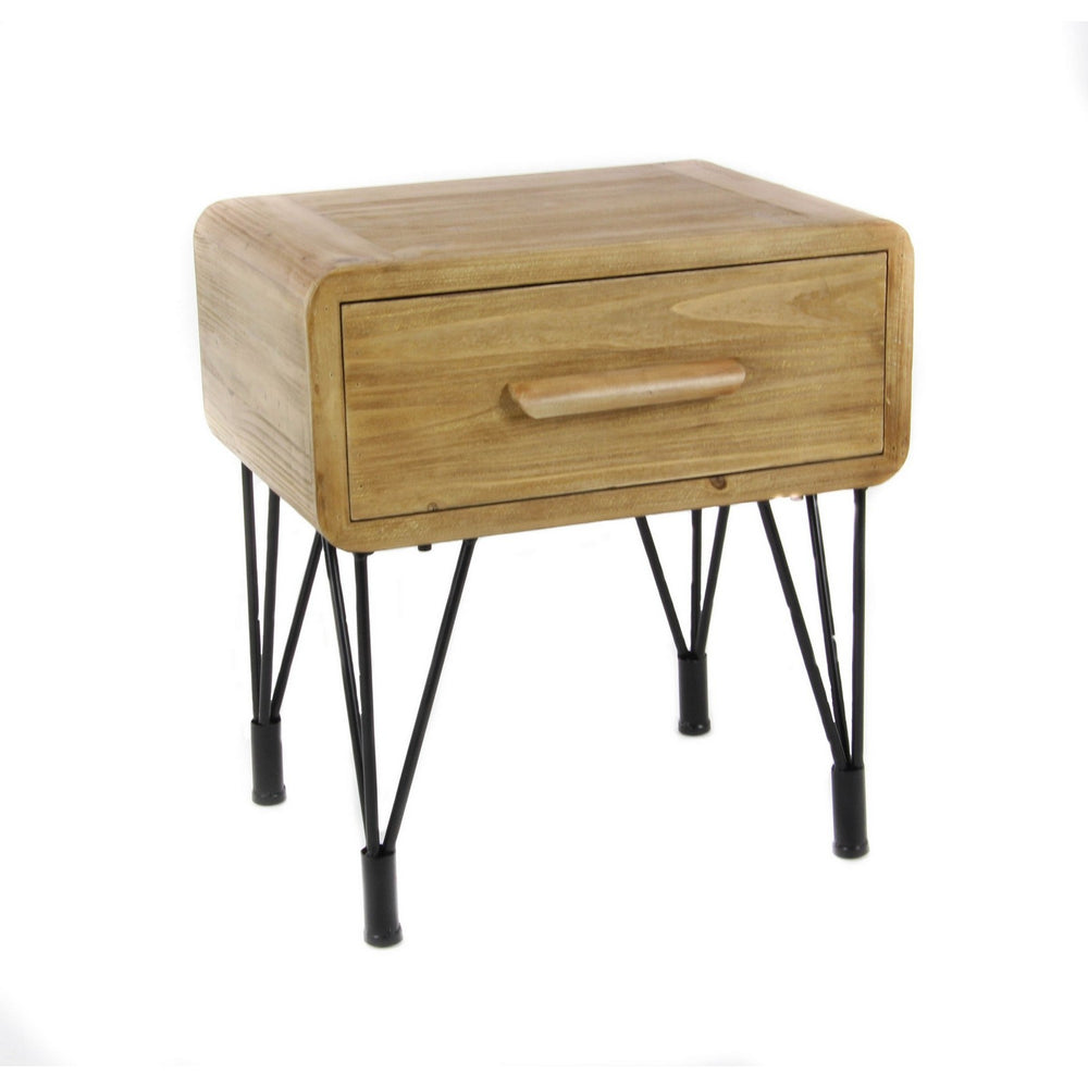 Urban Designs Dana Point Collection 1-Drawer Wooden Side Table