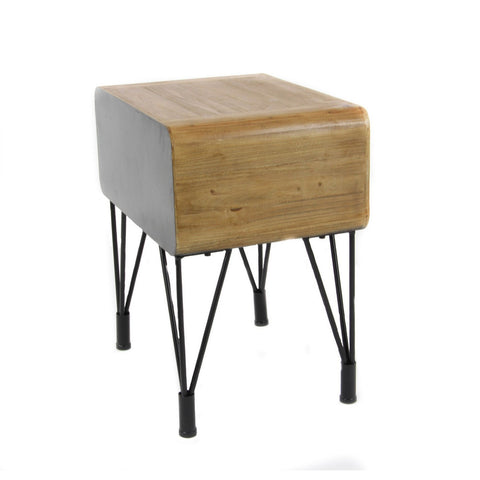 Urban Designs Dana Point Collection 1-Drawer Wooden Side Table