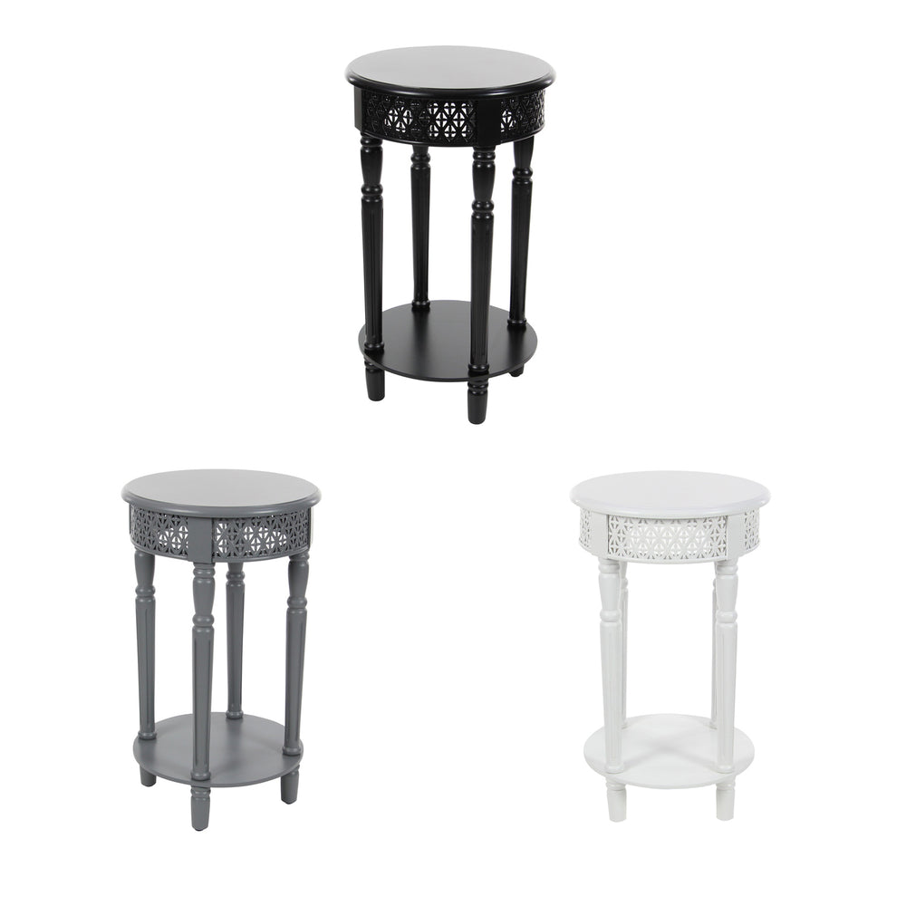 Urban Designs California Collection Wood Round Side Table