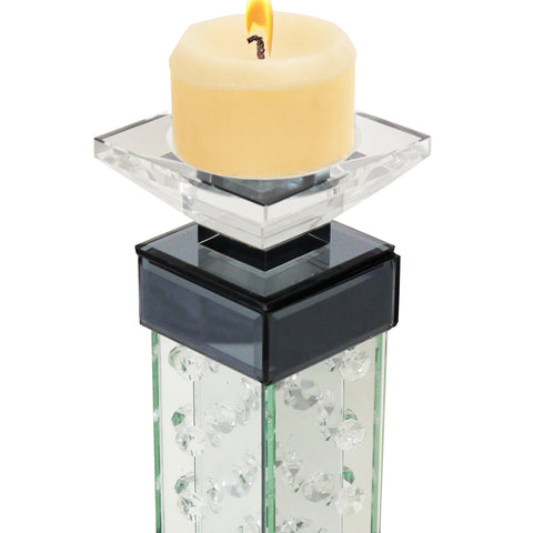 Urban Designs Crystal Towers Glass Candle Holder Set - Set of 2