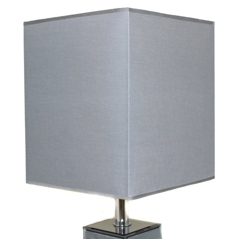 Urban Designs Crystal Loft 30" Glass Table Lamp - Grey Shade