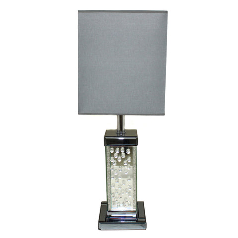 Urban Designs Crystal Loft 30" Glass Table Lamp - Grey Shade