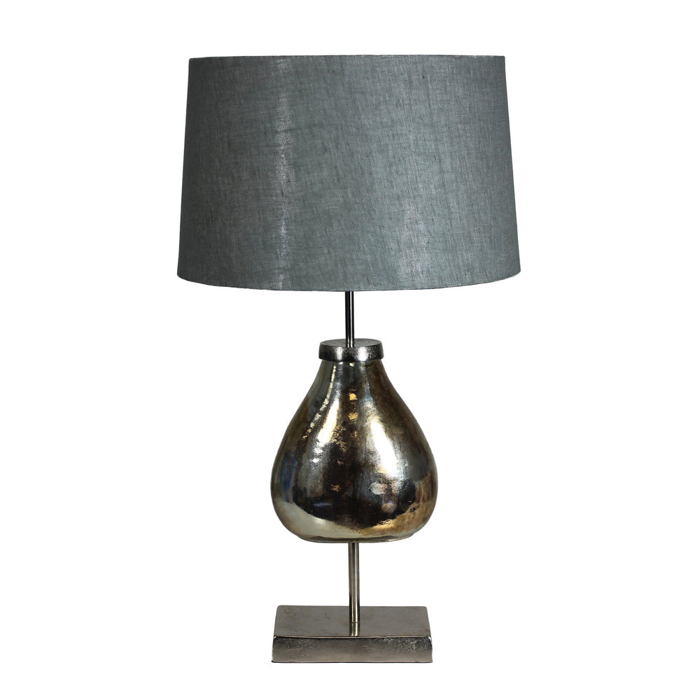 Light and Living 26-Inch Rusted Ceramic Silver Nickel Table Lamp