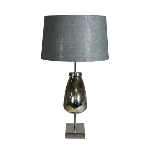 Light and Living 26-Inch Rusted Ceramic Silver Nickel Table Lamp