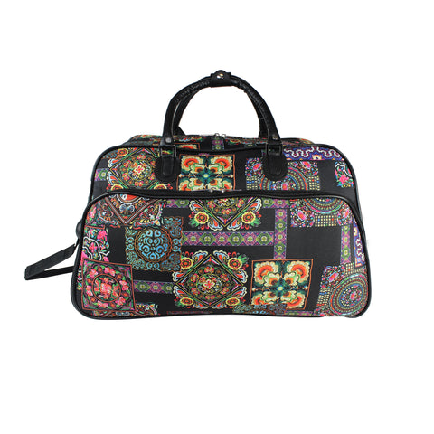 World Traveler 21-Inch Carry-On Rolling Duffel Bag - Multi Patchwork