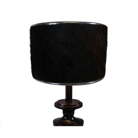 Urban Designs 24-Inch Espresso Trophy Metal and Brown Cowskin Table Lamp