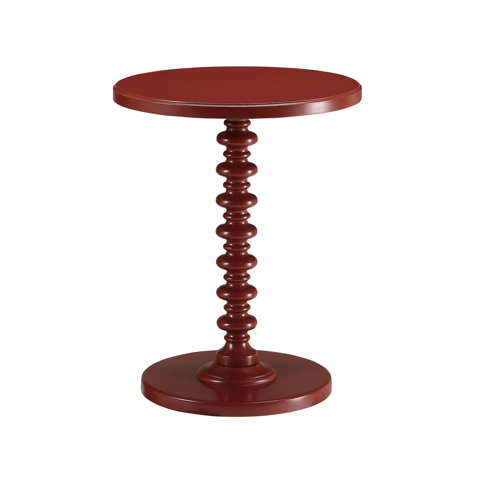 Urban Designs Kostka Wooden Accent Side Table - Red