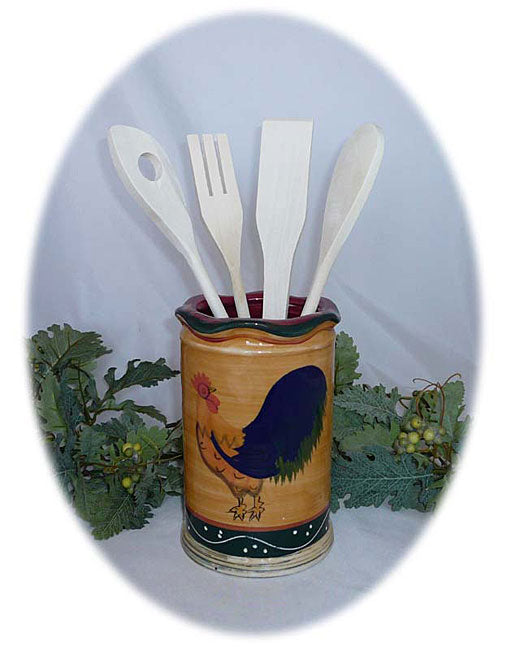 Classic Rooster Deluxe Hand-Painted Kitchen Tool Set