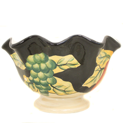 Casa Cortes Barcelona Collection Hand-Painted Ceramic Fruit Bowl