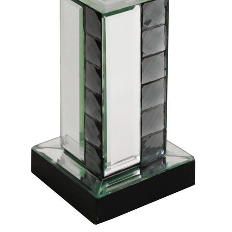 Urban Designs Crystal Mirror Glass Candle Holder Set - Set of 2