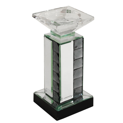 Urban Designs Crystal Mirror Glass Candle Holder Set - Set of 2