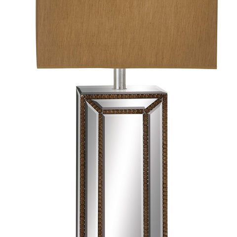 Urban Designs Mirror Column 32" Table Lamp with Copper Gold Shade