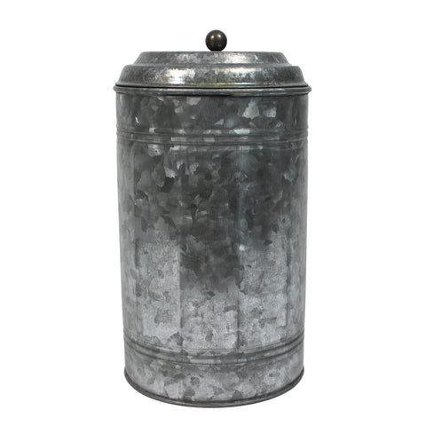 Urban Designs Farmhouse Galvanized Steel 3-Piece Canister Set