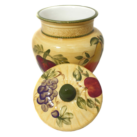 Tuscan Collection Deluxe Hand-Painted 4-Piece Kitchen Canister Set