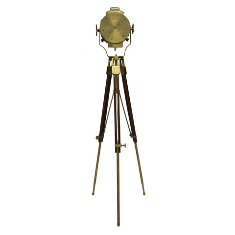 Urban Designs 82-Inch Gold Round Cinema Studio Spotlight Floor Tripod Lamp