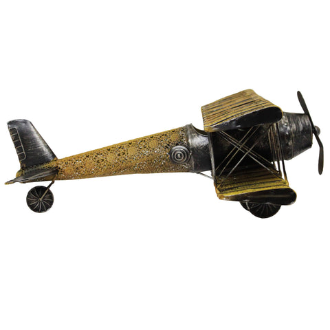 Urban Designs Metal Airplane Model Replica Decor - Yellow
