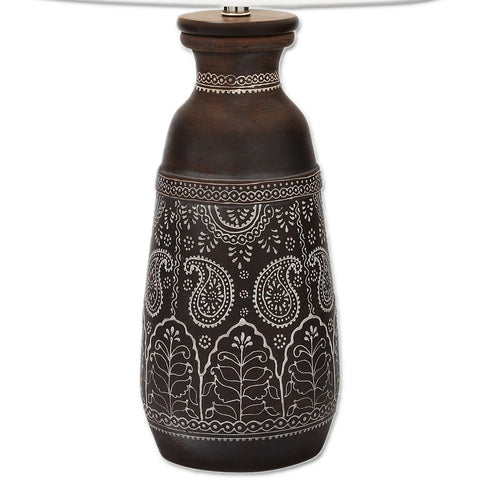Urban Designs Artisan Hand-crafted Unglazed Ceramic Table Lamps - Set of 2