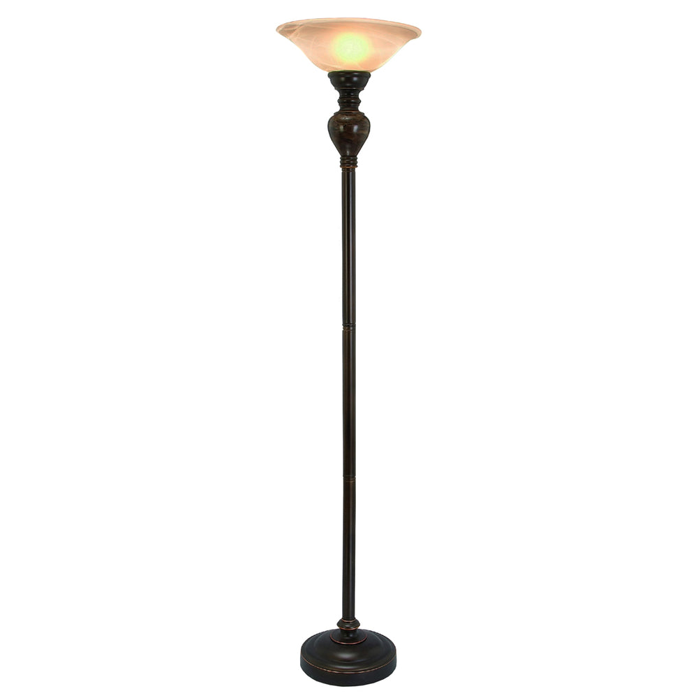Urban Designs Bronze Beauty 70-Inch Torchiere Floor Lamp