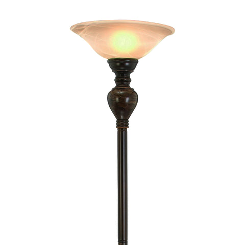 Urban Designs Bronze Beauty 70-Inch Torchiere Floor Lamp