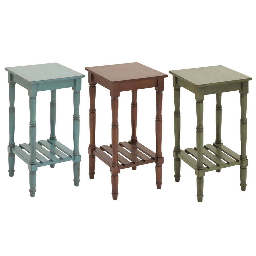 Urban Designs Seaside Squaretop Solid Wood 29" Side and Accent Table