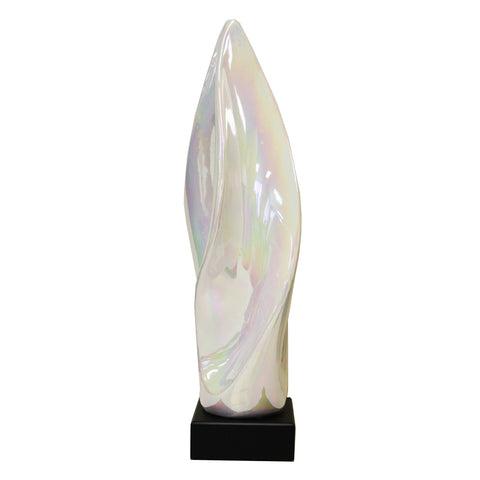 Urban Designs Modern 17" Pearl Abstract Swirl Table Sculpture Decor