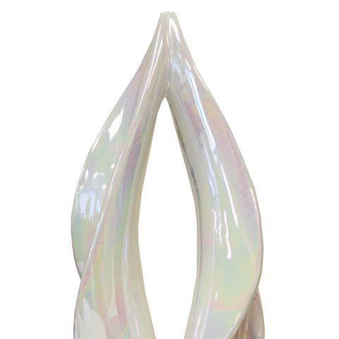 Urban Designs Modern 17" Pearl Abstract Swirl Table Sculpture Decor