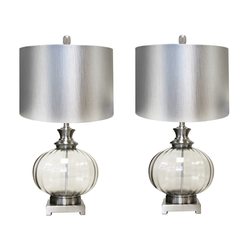 Urban Designs Talia 28" Metallic Glass Table Lamp - Set of 2