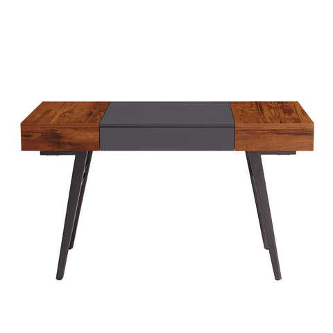 Urban Designs Expandable Desk with Storage - Mahogany