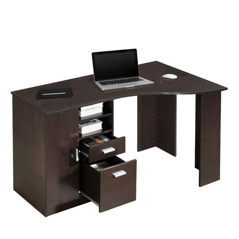 Urban Designs Office Desk with Storage - Espresso