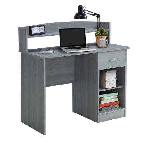 Urban Designs Office Desk with Hutch - Grey