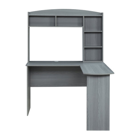 Urban Designs L-Shaped Desk with Hutch - Grey
