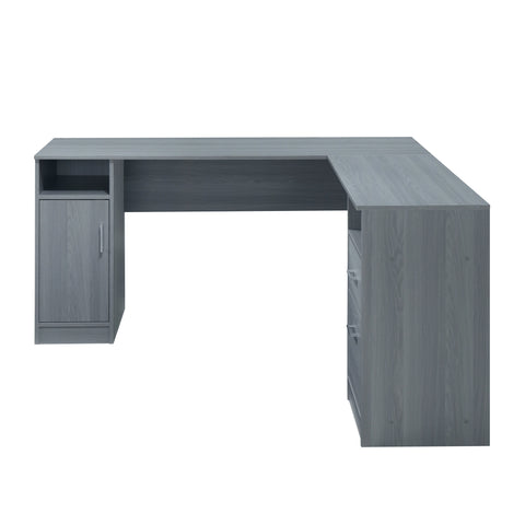 Urban Designs L-Shape Desk with Storage - Grey
