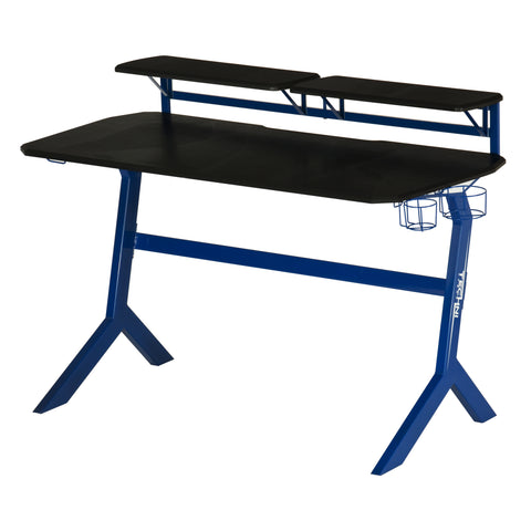Urban Designs Faux Carbon Fiber Gaming Desk - Blue