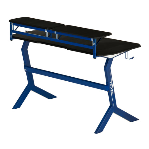 Urban Designs Faux Carbon Fiber Gaming Desk - Blue