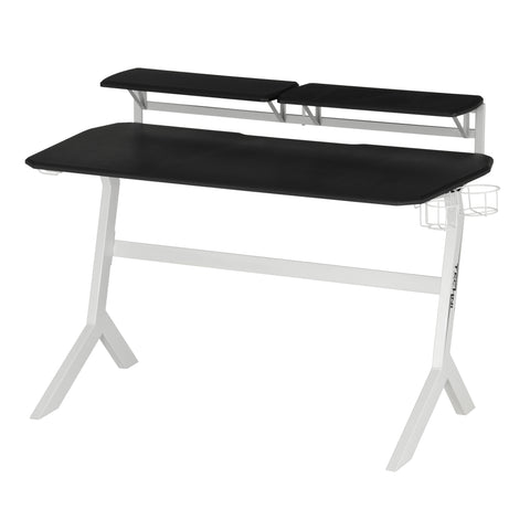 Urban Designs Faux Carbon Fiber Gaming Desk - White