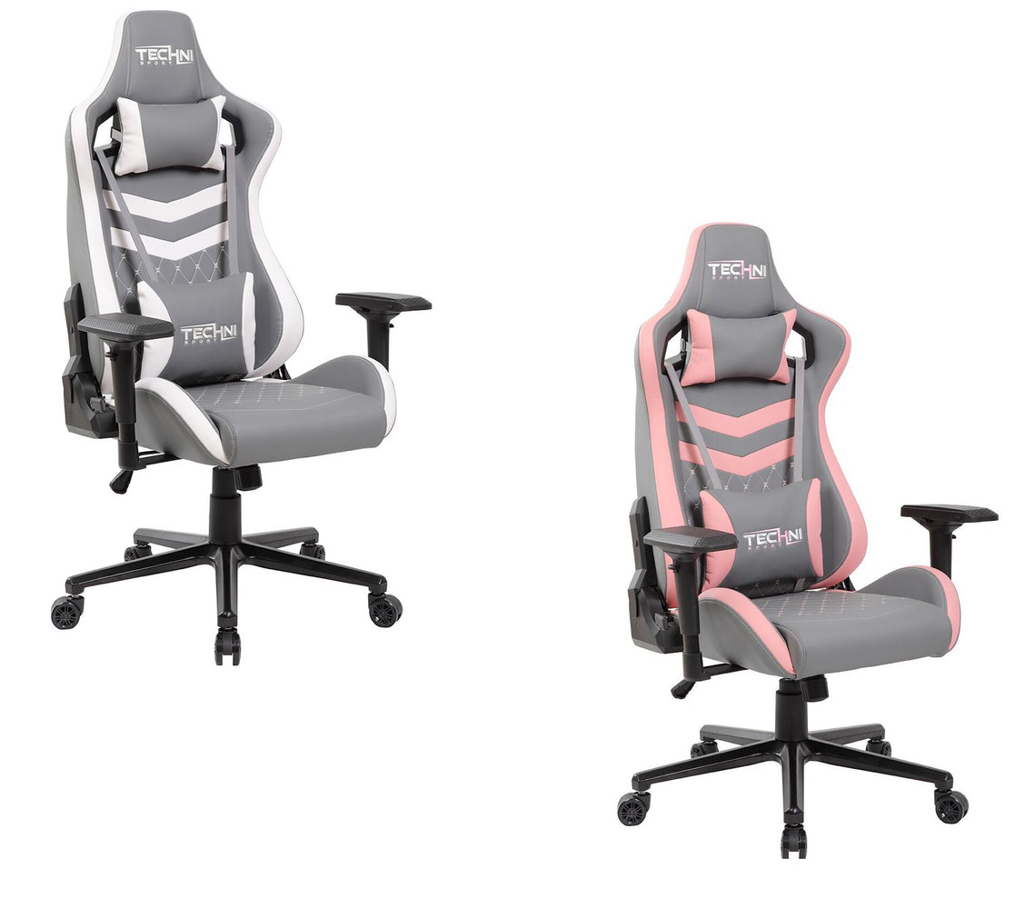 Modern Design Ergonomic High Back Racer Style Video Gaming Chair Two Tone